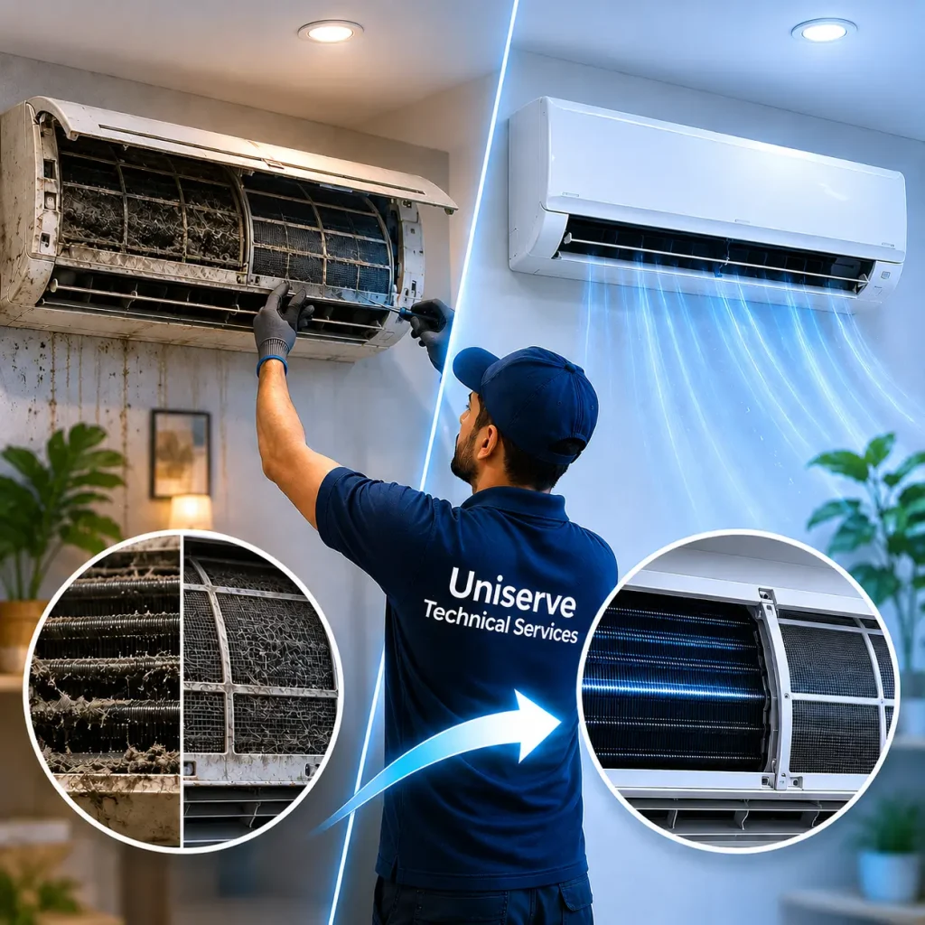 Uniserve Before After AC Service